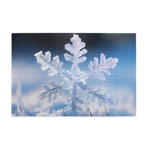 Puzzles1000 Teile Hytter Schneeflockenmuster Pädagogische Intellektuelle Holzpuzzles Lustige Puzzles Stressabbau-Spiel von Hytter