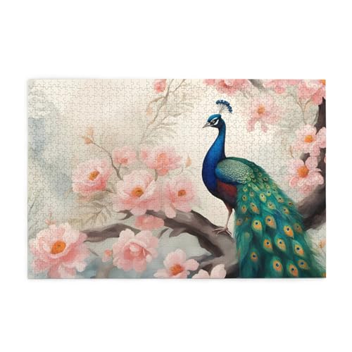 Puzzles1000 Teile Hytter Schöne Pfau und Blumenmuster Pädagogische Intellektuelle Holzpuzzles, lustige Puzzles, Stressabbau-Spiel Puzzles1000 Teile Hytter Schöne Pfau und Blumenmuster Pädagogische Intellektuelle Holzpuzzles, lustige Puzzles, Stressabbau-Spiel von Hytter