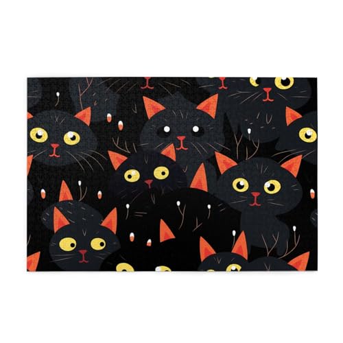 Puzzles1000 Teile Hytter Schwarz Niedliches Katzenmuster Pädagogische Intellektuelle Holzpuzzles Lustige Puzzles Stressabbau Spiel Puzzles1000 Teile Hytter Schwarz Niedliches Katzenmuster Pädagogische Intellektuelle Holzpuzzles Lustige Puzzles Stressabbau Spiel von Hytter