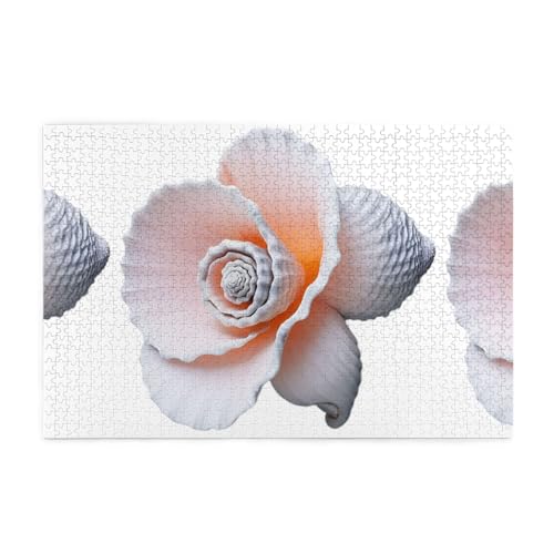 Puzzles1000 Teile Hytter Spezielles Blumenförmiges Conch Muster Pädagogische Intellektuelle Holzpuzzles Lustige Puzzles Stressabbau-Spiel von Hytter