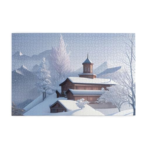 Puzzles1000 Teile Hytter Winterlandschaft Muster Pädagogische Intellektuelle Holzpuzzles Lustige Puzzles Stressabbau-Spiel Puzzles1000 Teile Hytter Winterlandschaft Muster Pädagogische Intellektuelle Holzpuzzles Lustige Puzzles Stressabbau-Spiel von Hytter