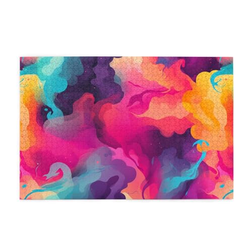 Puzzles1000 Teile Hytter buntes Sprühmuster pädagogische intellektuelle Holzpuzzles, lustige Puzzles, Stressabbau-Spiel Puzzles1000 Teile Hytter buntes Sprühmuster pädagogische intellektuelle Holzpuzzles, lustige Puzzles, Stressabbau-Spiel von Hytter
