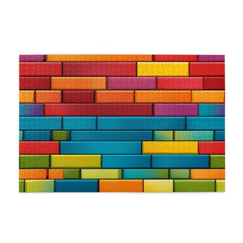 Puzzles1000 Teile Hytter buntes Ziegelmuster pädagogische intellektuelle Holzpuzzles, lustige Puzzles, Stressabbau-Spiel Puzzles1000 Teile Hytter buntes Ziegelmuster pädagogische intellektuelle Holzpuzzles, lustige Puzzles, Stressabbau-Spiel von Hytter