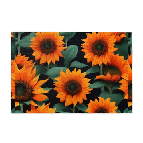 Puzzles1000 Teile Hytter orange Sonnenblume Tapete Muster pädagogische intellektuelle Holzpuzzles lustige Puzzles Stressabbau Spiel Puzzles1000 Teile Hytter orange Sonnenblume Tapete Muster pädagogische intellektuelle Holzpuzzles lustige Puzzles Stressabbau Spiel von Hytter