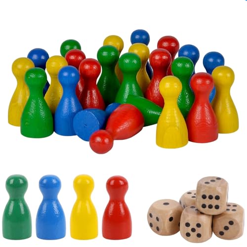 Hyxodjy 80 Stück Spielfiguren für Brettspiele, Bunte Spielfigure Halmakegel Aus Holz Spielfigures aus Holzs für Brettspiele Holzpuppen Spielfiguren Halmakegel 5 Würfel aus Holz für Brettspieles Hyxodjy 80 Stück Spielfiguren für Brettspiele, Bunte Spielfigure Halmakegel Aus Holz Spielfigures aus Holzs für Brettspiele Holzpuppen Spielfiguren Halmakegel 5 Würfel aus Holz für Brettspieles von Hyxodjy