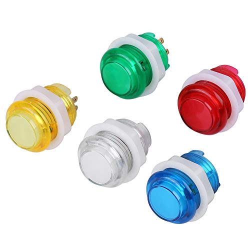 5Pcs Arcade Button, 5 V 24mm Mikroschalter Beleuchtete Drucktaster, Arcade Tasten Schalter mit Mikroschalter für Arcade Münzspielprojekte 5Pcs Arcade Button, 5 V 24mm Mikroschalter Beleuchtete Drucktaster, Arcade Tasten Schalter mit Mikroschalter für Arcade Münzspielprojekte von Hztyyier