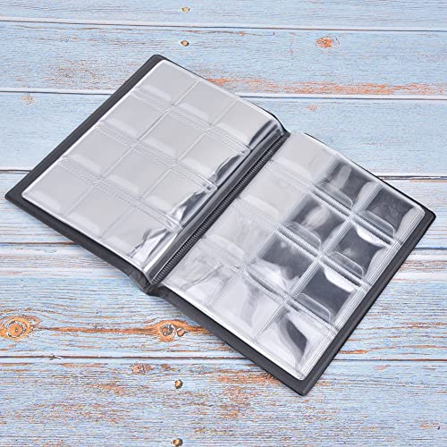 Hztyyier 120 Taschen 10 Seiten Münzalbumbuch mit Exquisiter Verarbeitung, Einfacher Aussehen, für Münzsammler, Langzeitlager, Rot/Blau (Blue) von Hztyyier