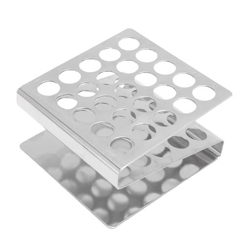 Hztyyier 304 Edelstahl -Z -Form -Reagenzgläser -Rack 25 Löcher Laborständer Organizer für 15 -mm -Testrohre von Hztyyier