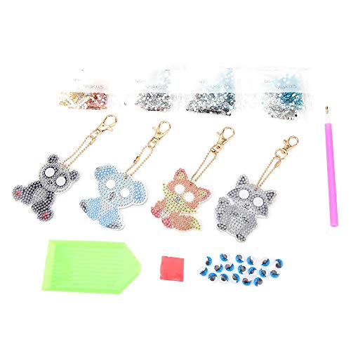 Hztyyier 5d DIY Diamond Painting Set, Cartoon Tier Keychain/Halskette Aufkleber Kits DIY kunsthandwerk Kits für Kinder und Erwachsene von Hztyyier