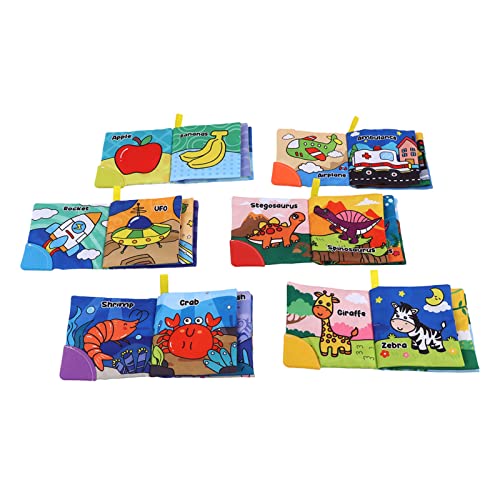 Hztyyier 6 PCs Babytuchbücher Bright Farben Sensorische Interaktion Bildungspflichte für Sprachentwicklung Polyesterfaser Hztyyier 6 PCs Babytuchbücher Bright Farben Sensorische Interaktion Bildungspflichte für Sprachentwicklung Polyesterfaser von Hztyyier