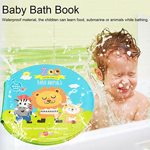 Hztyyier Baby Badbuch mit Zootieren, Frühes Bildungsspielzeug für, Schwimmen Badezimmerbuch für Formerkennung, 1 Bildungsspielzeug für Bildungsbad von Hztyyier