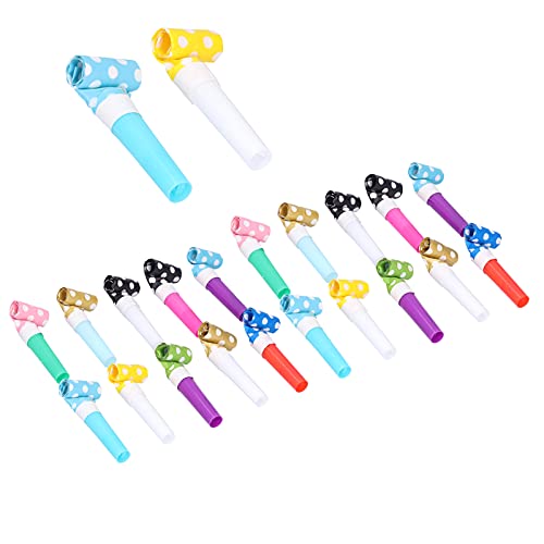 Hztyyier Buntes Comic Party Blowers Süße Geburtstagsgeräuschhersteller für Kinderpartyfeier - 20 Set für Cheerleader, Neujahrsfeier [Material: Papier + Plastik] von Hztyyier