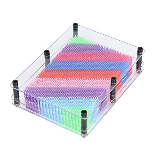 Hztyyier Buntes Kunststoff -Pin -Kunstboard Happy Pin Art Game für, die für Raum und Bürodekoration Material Plastikgröße 20 X 15 X 6 cm Geeignet Sind (Transparenter Rahmen) von Hztyyier