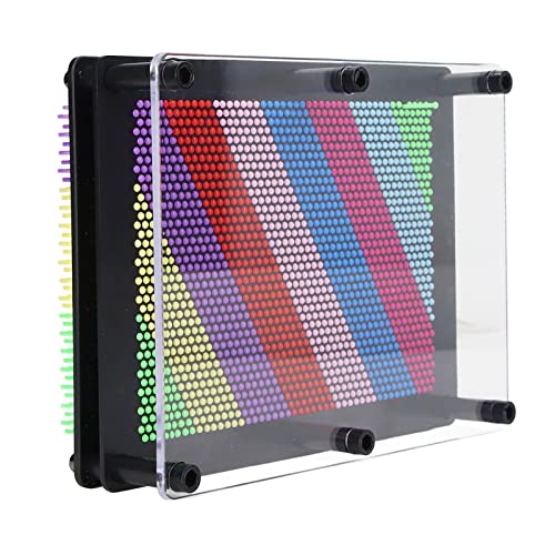 Hztyyier Buntes Kunststoff -Pin -Kunstboard Happy Pin Art Game für, die für Raum und Bürodekoration Material Plastikgröße 20 X 15 X 6 cm Geeignet Sind (schwarzer Rahmen) von Hztyyier