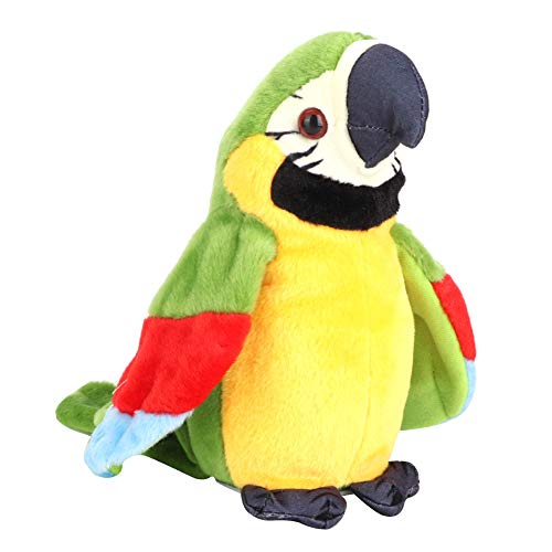 Hztyyier Sprechender Papagei, Elektrischen Plüsch Papagei Spielzeug Sprechen, wiederholen, was Sie Karikatur-nettes Aufnahme Früherziehungs(Grün) von Hztyyier