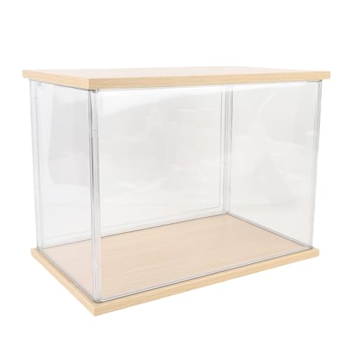 Hztyyier Figure Display Case Clear Acrylshows mit Holzbasi (Yellow) von Hztyyier