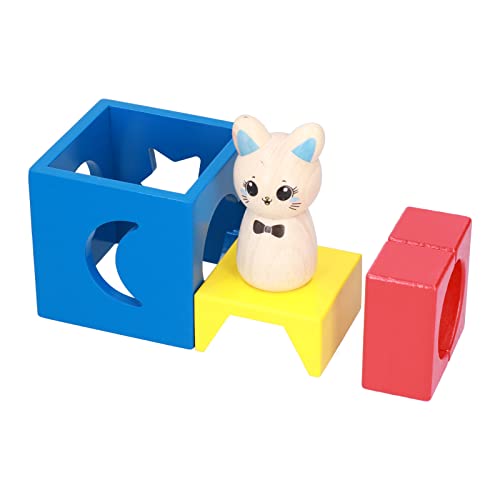 Hztyyier Geometrische Hölzerne Brettspiele Farbige Bildungsspielzeuge für, Stimuliert Logisches Denken und Handlungsfähigkeiten (Kitten Adventures Tabletop Game) von Hztyyier