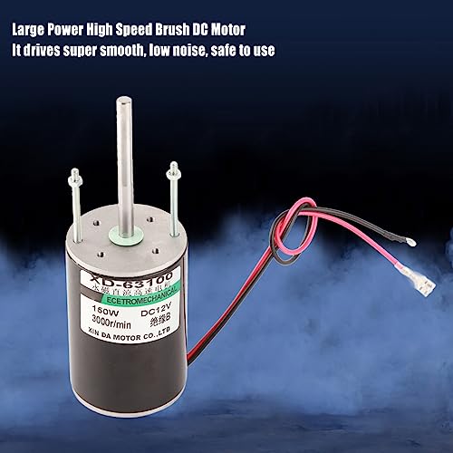 Hztyyier Hochgeschwindigkeitsbürstenmotor für -Generator, 3000/5500 U/min, Niedriger Verlust und Sicher zu Bedienend, CW/CCW -Rotation für Gebläse/Mixer/Eierschläger (12v3000 rev) von Hztyyier