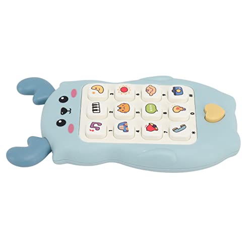 Hztyyier Kautierbares Interaktives Handyspielzeug Multi -Funktions -Hand Auge Koordination, die Einfach Elektronisches Baby Telefon Spielzeug für Neugeborene Tragen Können (Blue) von Hztyyier