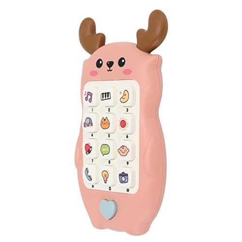 Hztyyier Kautierbares Interaktives Handyspielzeug Multi -Funktions -Hand Auge Koordination, die Einfach Elektronisches Baby Telefon Spielzeug für Neugeborene Tragen Können (Rosenate) von Hztyyier