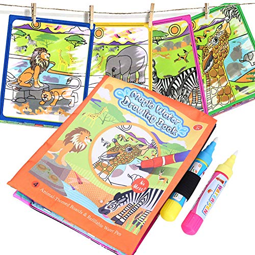Hztyyier Kid Wasser malen Spielzeug, Baby Wasser Zeichnungen Malerei Stoff Buch mit Stift Wiederverwendbares Lernspielzeug zum Zeichnen für Jungen und Mädchen von Hztyyier