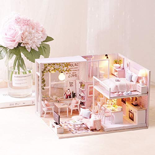 Hztyyier Miniature Dollhouse LED Light Furniture Kit für DIY -Erwachsene und, Hochwertige Waldmini -Puppenhaus Kit mit Premium Möbeln für die Dekoration zu Hause und Geschenke für Mädchen, Romantic Hztyyier Miniature Dollhouse LED Light Furniture Kit für DIY -Erwachsene und, Hochwertige Waldmini -Puppenhaus Kit mit Premium Möbeln für die Dekoration zu Hause und Geschenke für Mädchen, Romantic von Hztyyier