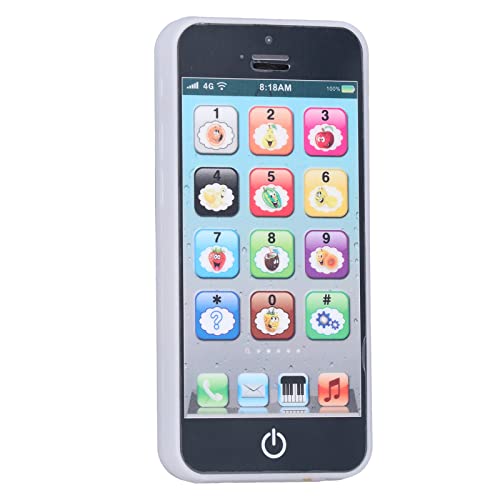 Hztyyier Mobile Handy -Spielzeugsimulation Geformtes Musik -Lichtspielzeug für, Premium Plastic Baby Phone (Black) von Hztyyier