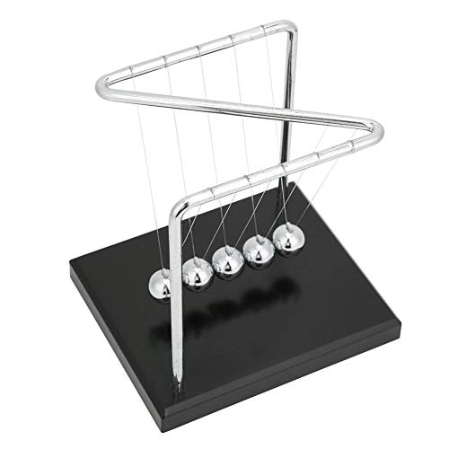 Newton Kugelstoßpendel, Newtons Wiege Balance Bälle Home Office dekorative schwingende magnetische Bälle Pendel Bälle Stahlkugel Schreibtisch Spielzeug, 14 * 12 * 14.5CM von Hztyyier