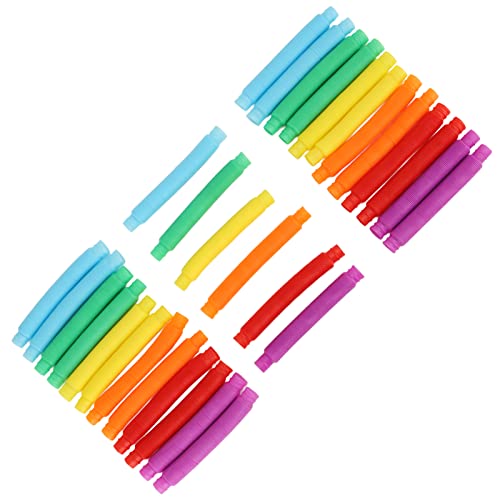 Hztyyier Pop -Röhren Farbenfrohe Sensorische Dehnbare Biegbare Röhren für und Erwachsene, Spielzeug für Feinmotorik für ADHS, Autismus, 30 PCs für Heimspiele von Hztyyier