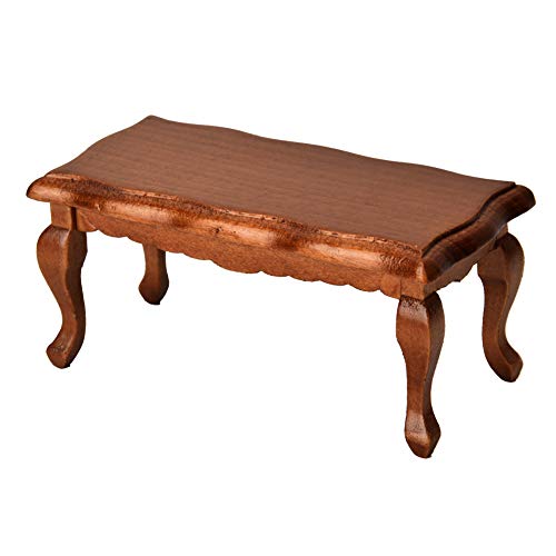 Hztyyier Puppenhausmöbel Holz - Exquisites Miniatur -Tee Tisch für 1/12 Puppenhaus oder Puppe (Brown) von Hztyyier