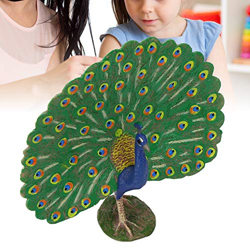 Hztyyier Simulation Peacock Model Elegantes Dekoratives Spielzeug für Home Office Study Bar Umweltfreundliche Kunststoff 4,5 X 11,7 X 10,5 cm (M-1434 Pfau) von Hztyyier