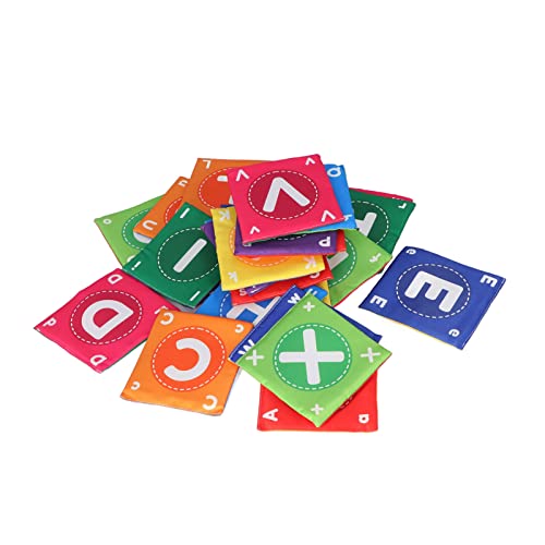 Hztyyier Soft Fabric Babykarten Lernspielzeug, 26pcs Stoffbücher mit Aufbewahrungstasche, Bildungsrätselkarten für Babys Sprachentwicklung (Colorful) von Hztyyier