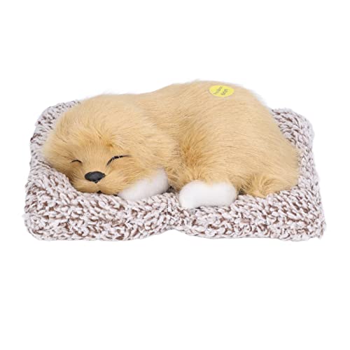 Realistischer Schlafender Hund, Entzückendes Plüsch-Welpenspielzeug, Macht Geräusche,, Heimdekoration (Labrador) von Hztyyier