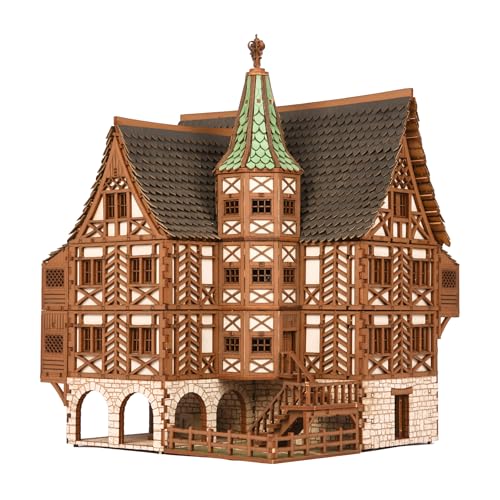 Die Taverne - Mittelalterliches Gasthaus - DIY Holzbaukasten - 715 Teile - Hebbare Böden, Funktionstüren - 12 Stunden Bauzeit, Ab 14 Jahren, Perfekt für Tabletop-Spiele Die Taverne - Mittelalterliches Gasthaus - DIY Holzbaukasten - 715 Teile - Hebbare Böden, Funktionstüren - 12 Stunden Bauzeit, Ab 14 Jahren, Perfekt für Tabletop-Spiele von I BUILT IT