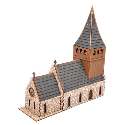 I Built It – Architektur-Modellbausatz – Mittelalter Europa – 3D-Puzzle Skala Architektur-Modell-Set Do It Yourself DIY Pädagogisches Geschenk für Jugendliche & Erwachsene (Mittelalterliche Kirche) von I BUILT IT