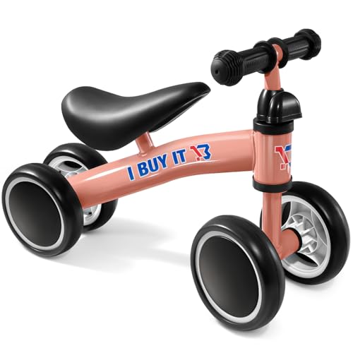 Baby Laufrad ab 1 Jahr, 4 Räder leichtes Kinder laufräder ohne Pedale, Indoor & Outdoor lauflernrad für Jungen & Mädchen 1 2 Jahre Spielzeug - Rosa Baby Laufrad ab 1 Jahr, 4 Räder leichtes Kinder laufräder ohne Pedale, Indoor & Outdoor lauflernrad für Jungen & Mädchen 1 2 Jahre Spielzeug - Rosa von I BUY IT