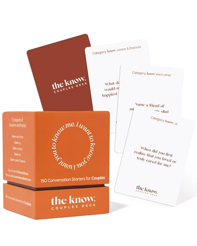 I Know Collection Beziehungskarten für Paare - Nachdenkliche Paarfragenkarten - einander kennenlernen Liebeskartenspiel - Date Night Fragen mit Premium Cardstock Karten - 150 lustige Fragen I Know Collection Beziehungskarten für Paare - Nachdenkliche Paarfragenkarten - einander kennenlernen Liebeskartenspiel - Date Night Fragen mit Premium Cardstock Karten - 150 lustige Fragen von I Know Collection