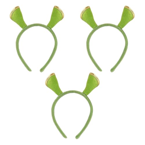 3 Stück Grüne Ogerohren Stirnbänder - Cosplay Alien Ohren Kostüm Zubehör für Oger Outfit Halloween Fasching Party Outfits - Unisex Einheitsgröße 3 Stück Grüne Ogerohren Stirnbänder - Cosplay Alien Ohren Kostüm Zubehör für Oger Outfit Halloween Fasching Party Outfits - Unisex Einheitsgröße von I LOVE FANCY DRESS