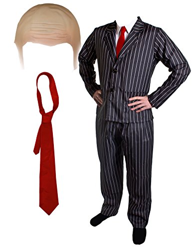 AUFTRAGSKILLER KOSTÜM = VON ILOVEFANCYDRESS®=ERHALTBAR IN 5 VERSCHIEDENEN GRÖSSEN= DIESES KOSTÜM IST 4 TEILIG= BEINHALTET EINEN GANGSTER NADELSTREIFEN HOSENANZUG + EINE BREITE ROTE KRAWATTE UND EINE GLATZENKAPPE=///GRÖSSE-XL/56-58 von I LOVE FANCY DRESS