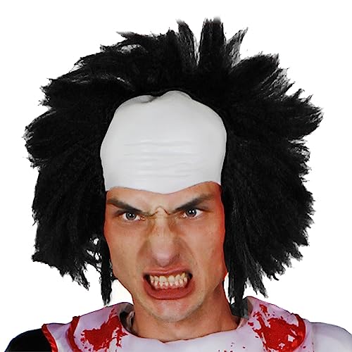 Balding Perücke Kostüm Zubehör - Haare auf Glatzenperücke Style Perücke - Clown, verrückt Wissenschaftler Perücke perfekt für Halloween Kostüm - Schwarz Balding Perücke Kostüm Zubehör - Haare auf Glatzenperücke Style Perücke - Clown, verrückt Wissenschaftler Perücke perfekt für Halloween Kostüm - Schwarz von I LOVE FANCY DRESS