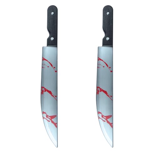 Blutige Machete Messer-Requisite – 12 Stück – Halloween-Kostüm-Zubehör für gruselige Partys & Horror-Outfits von I LOVE FANCY DRESS