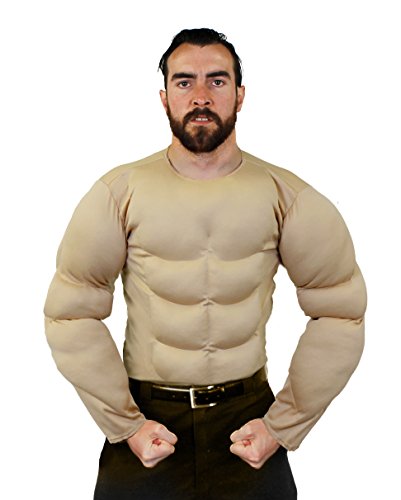 Brust Muskel KOSTÜM IN BEIGE UND 2 VERSCHIEDENEN GRÖßEN= VON ILOVEFANCYDRESS® = SUPER FÜR Jede SUPERHELDEN VERKLEIDUNG ODER Wrestler KOSTÜM= IN DER Farbe BEIGE & GRÖßE STANDART von I LOVE FANCY DRESS
