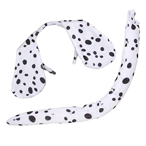 Dalmatiner Kostüm Zubehör Set 1 Stück Dalamation Ohren Druck auf einem Stirnband und einem langen Dalmatiner Print Schwanz - Weltbuchtag Buchwoche Verkleidung Kostüm Zubehör Set von I LOVE FANCY DRESS