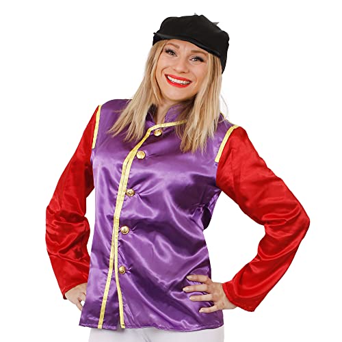 Damen Jockey Kostüm Rot und Lila - Klein - Jockey Rot und Schwarz Jacke Schwarz Jockey Hat - Grand National Pferderennen Verkleidung Damen Jockey Kostüm Rot und Lila - Klein - Jockey Rot und Schwarz Jacke Schwarz Jockey Hat - Grand National Pferderennen Verkleidung von I LOVE FANCY DRESS