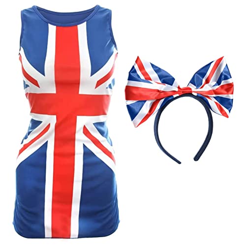 I LOVE FANCY DRESS Damen Kostüm Union Jack Kleid mit Schleife - Größe 3XL - Blau - Union Jack Flagge Design - Königskrönung Straße Party Kostüm I LOVE FANCY DRESS Damen Kostüm Union Jack Kleid mit Schleife - Größe 3XL - Blau - Union Jack Flagge Design - Königskrönung Straße Party Kostüm von I LOVE FANCY DRESS