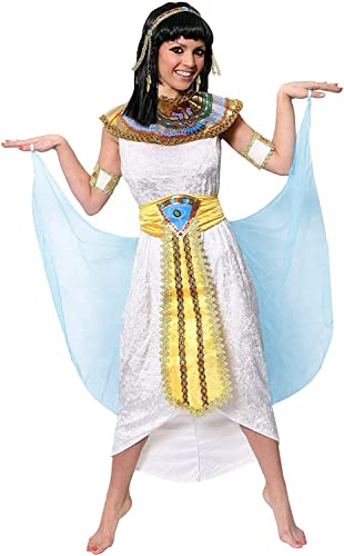 I LOVE FANCY DRESS Damen Kostüm, Kleopatra Kostüm, historisches, ägyptisches Prinzessinnenkostüm, weißes Velourskleid + farbiges Halsband + goldener Gürtel + Kopfschmuck + Armbänder; Größe: L I LOVE FANCY DRESS Damen Kostüm, Kleopatra Kostüm, historisches, ägyptisches Prinzessinnenkostüm, weißes Velourskleid + farbiges Halsband + goldener Gürtel + Kopfschmuck + Armbänder; Größe: L von I LOVE FANCY DRESS