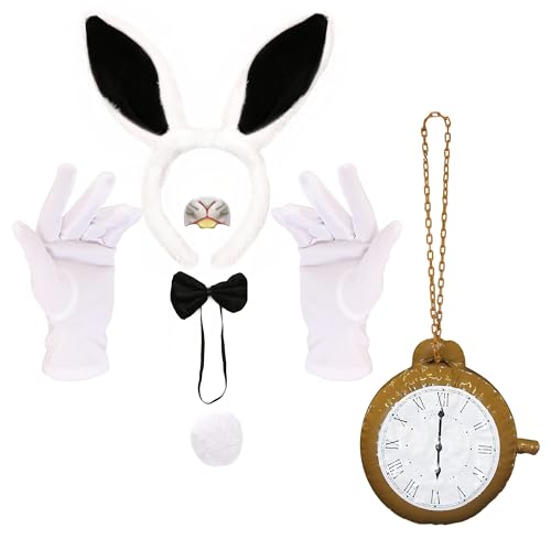 Erwachsene Deluxe Wonderland Rabbit Fancy Kleid ZUBEHÖR Set (SCHWARZ) von I LOVE FANCY DRESS