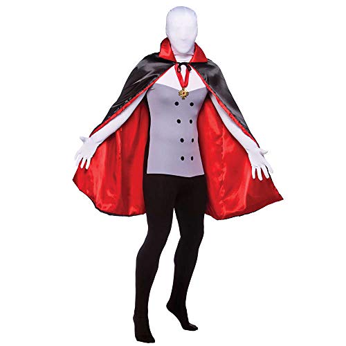 Erwachsene Vampir Skin Suit Kostüm - Ganzkörper Halloween Verkleidung mit Umhang und Medaillon - Gruseliges Untotes Morphsuit Outfit Erwachsene Vampir Skin Suit Kostüm - Ganzkörper Halloween Verkleidung mit Umhang und Medaillon - Gruseliges Untotes Morphsuit Outfit von I LOVE FANCY DRESS