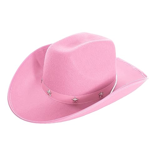 Eurovision Rosa Cowboyhüte - 12 Stück Filz Cowgirl Hüte mit Stern - Fun Wild West Verkleidung Zubehör für Junggesellinnenabschiede, Festivals, Events & Gruppenkostüme Eurovision Rosa Cowboyhüte - 12 Stück Filz Cowgirl Hüte mit Stern - Fun Wild West Verkleidung Zubehör für Junggesellinnenabschiede, Festivals, Events & Gruppenkostüme von I LOVE FANCY DRESS