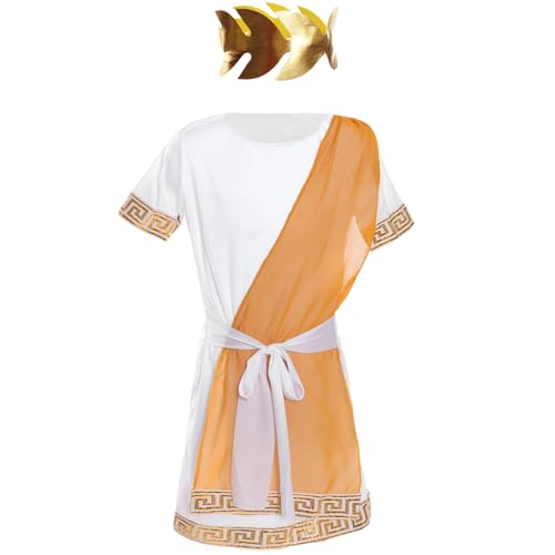 FASCHINGSKOSTÜM KINDER JUNGEN RÖMISCHER SOLDAT CENTURION WARRIOR GREEK TUNIKA SOILDER TOP GOLD KOPFSCHMUCK S-XL, 4-12 JAHREN von I LOVE FANCY DRESS